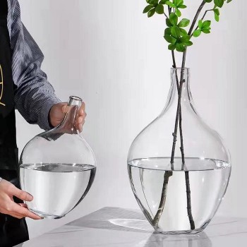 Bình thủy tinh cắm hoa bụng to